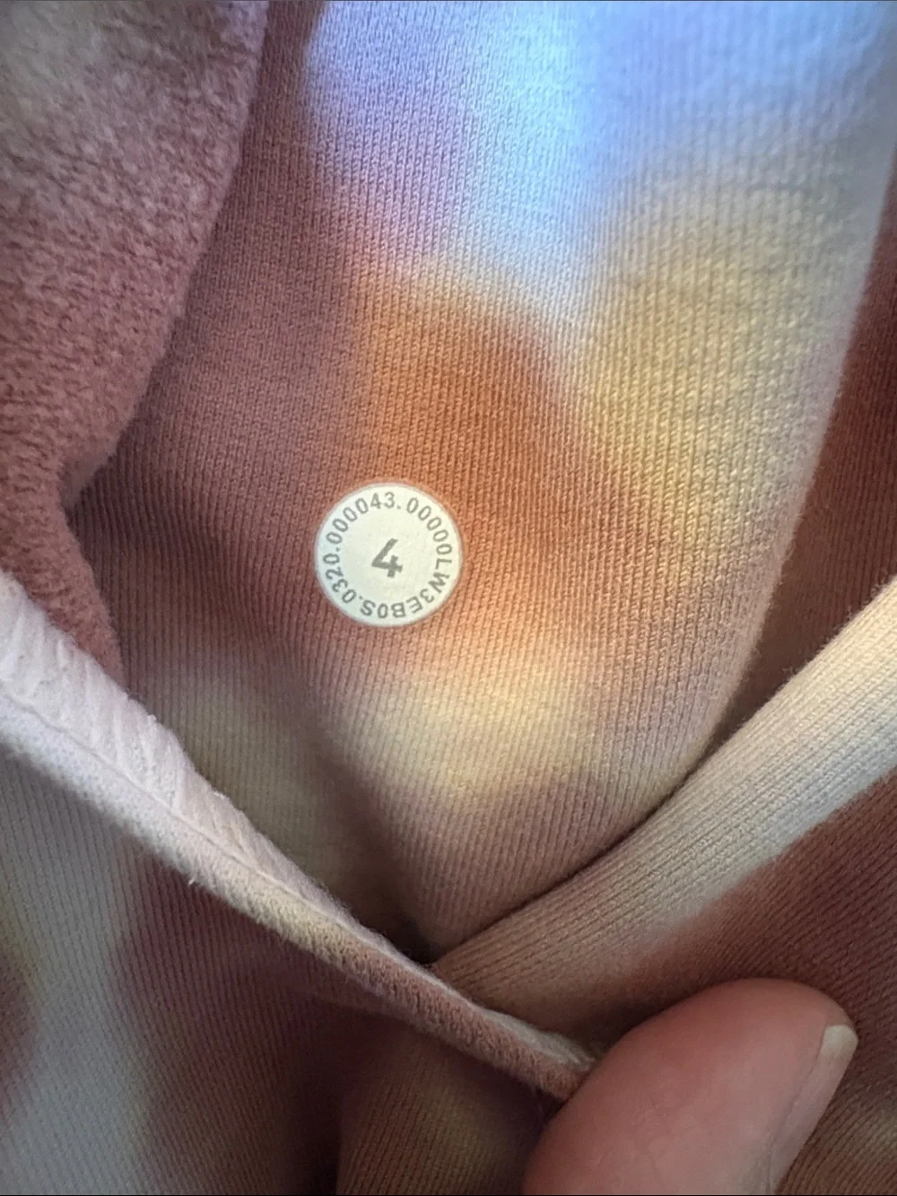 Lululemon All Yours Hoodie Tie Dye Fleece Sweatshirt size 4